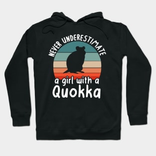 Underestimate Quokka Design girl gift Hoodie